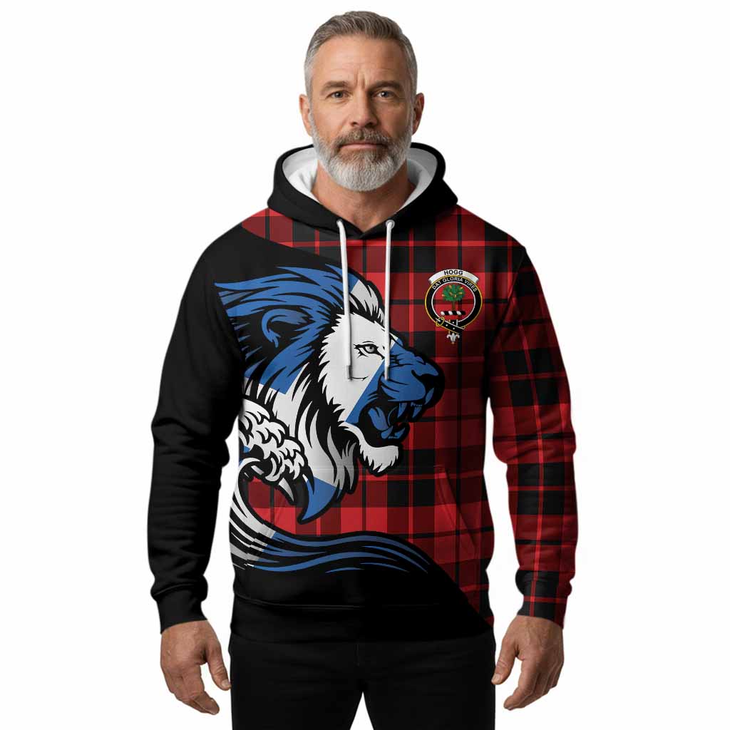 Hogg (Hog) Tartan Crest Hoodie Scottish Golden Lions Wave Flow