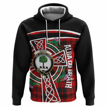 Hogg (Hog) Tartan Crest Hoodie Scottish Thistle Celtic Cross Alba Gu Brath