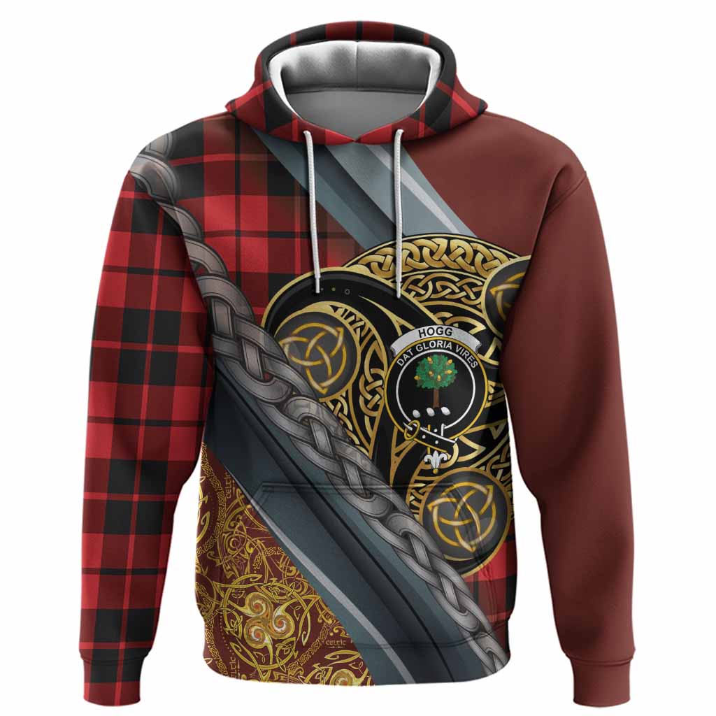 Hogg (Hog) Tartan Crest Hoodie Scottish Triskele Celtic