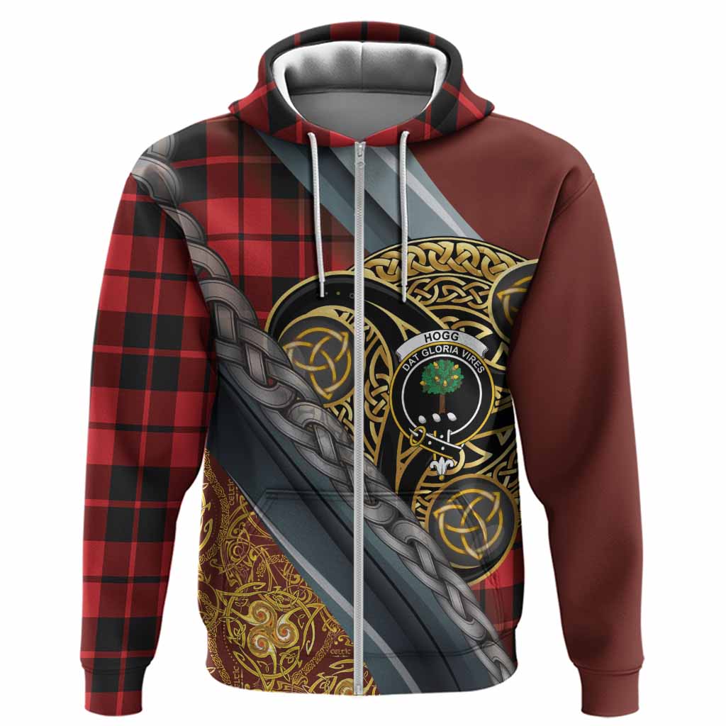 Hogg (Hog) Tartan Crest Hoodie Scottish Triskele Celtic