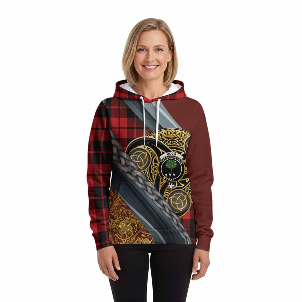 Hogg (Hog) Tartan Crest Hoodie Scottish Triskele Celtic