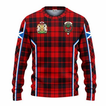 Hogg (Hog) Tartan Crest Knitted Sweater Scotland Coat of Arm Flag Style - Tartan Vibes Clothing