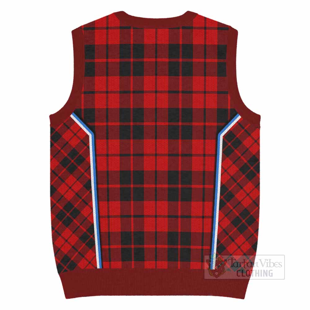 Hogg (Hog) Tartan Crest Knitted V-Neck Vest Scotland Coat of Arm Flag Style - Tartan Vibes Clothing