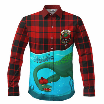 Hogg (Hog) Tartan Crest Long Sleeve Button Shirts Nessie Under Water