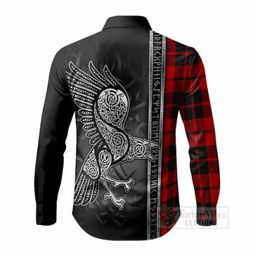 Hogg (Hog) Tartan Crest Long Sleeve Button Shirts Norse Mythology Viking Odin Crow Tattoo