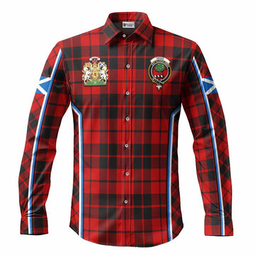 Hogg (Hog) Tartan Crest Long Sleeve Button Shirts Scotland Coat of Arm Flag Style