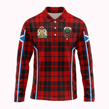 Hogg (Hog) Tartan Crest Long Sleeve Polo Shirt Scotland Coat of Arm Flag Style - Tartan Vibes Clothing