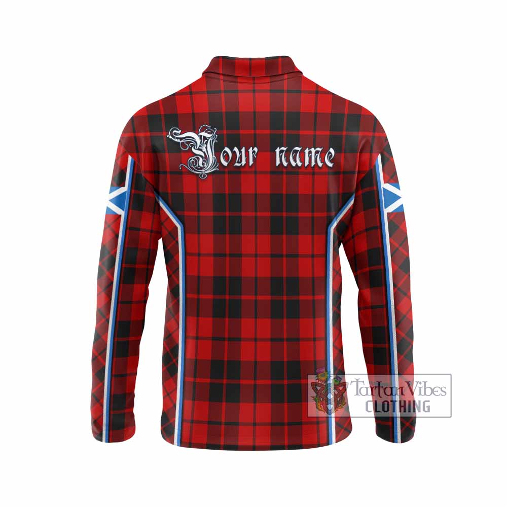 Hogg (Hog) Tartan Crest Long Sleeve Polo Shirt Scotland Coat of Arm Flag Style - Tartan Vibes Clothing