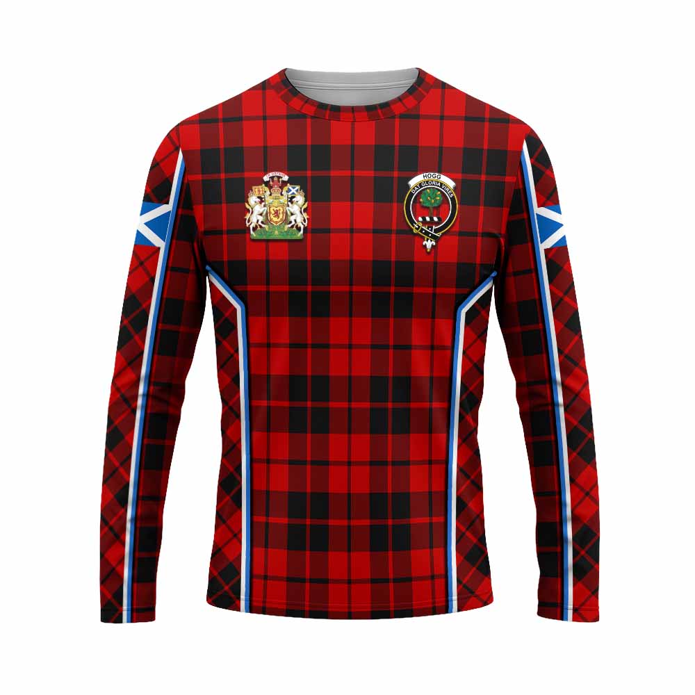Hogg (Hog) Tartan Crest Long Sleeve T-Shirt Scotland Coat of Arm Flag Style - Tartan Vibes Clothing