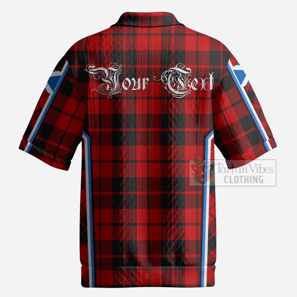 Hogg (Hog) Tartan Crest Men’s Polo Sweater Top Scotland Coat of Arm Flag Style