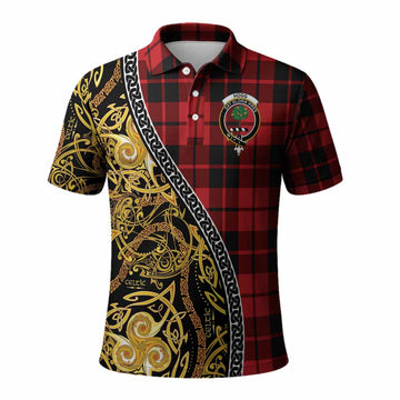 Hogg (Hog) Tartan Crest Polo Shirt Celtic Knot and Triple Trickle Spiral Symbols
