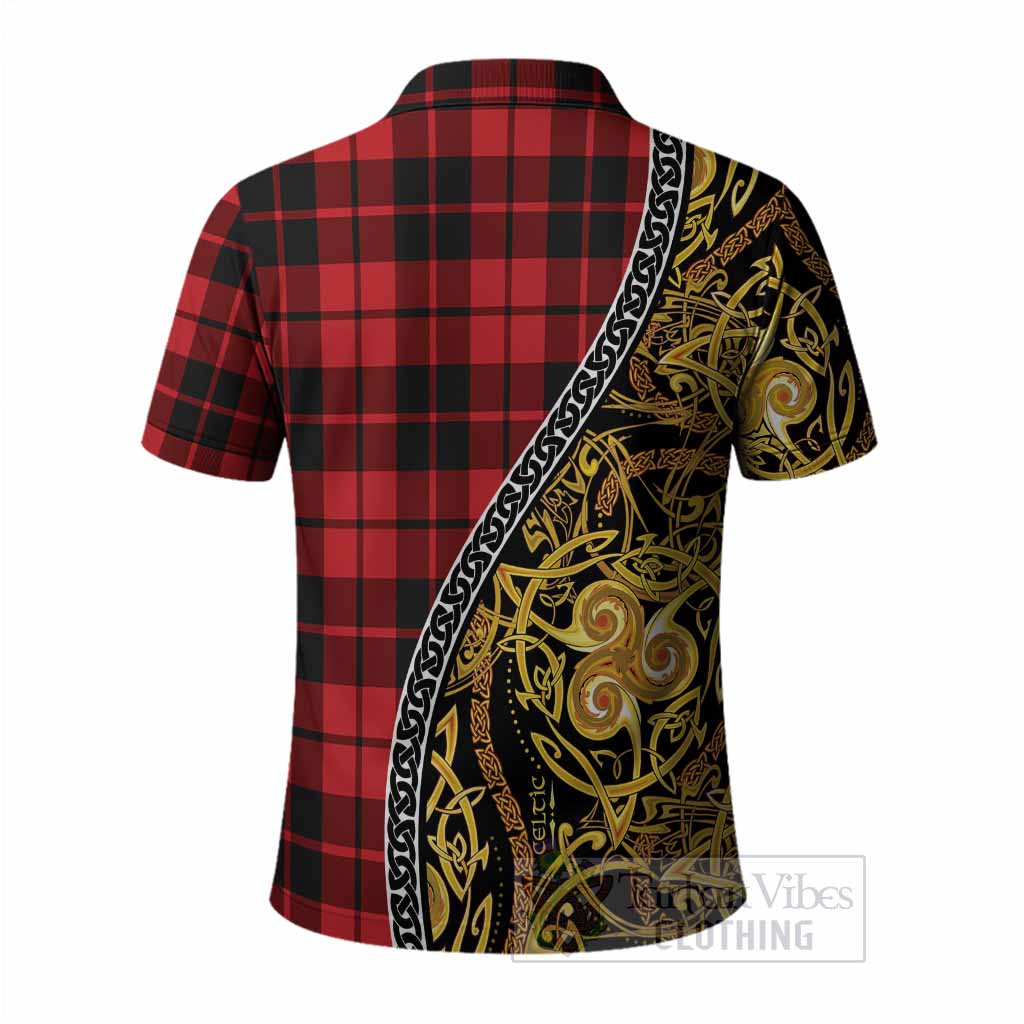 Hogg (Hog) Tartan Crest Polo Shirt Celtic Knot and Triple Trickle Spiral Symbols