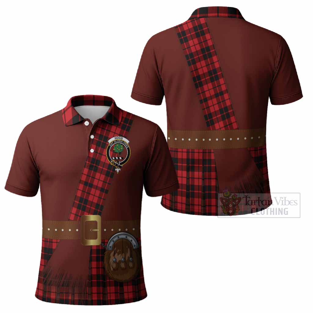 Hogg (Hog) Tartan Crest Polo Shirt Kilt Costume Style