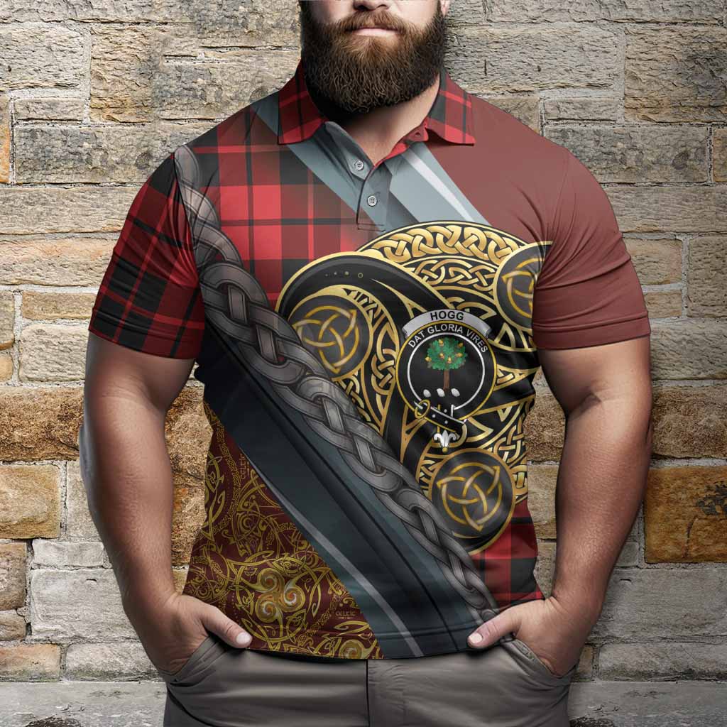 Hogg (Hog) Tartan Crest Polo Shirt Scottish Triskele Celtic