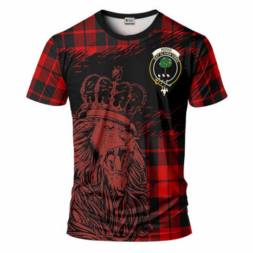 Hogg (Hog) Tartan Crest T-Shirt Crowned Lion Heritage Style