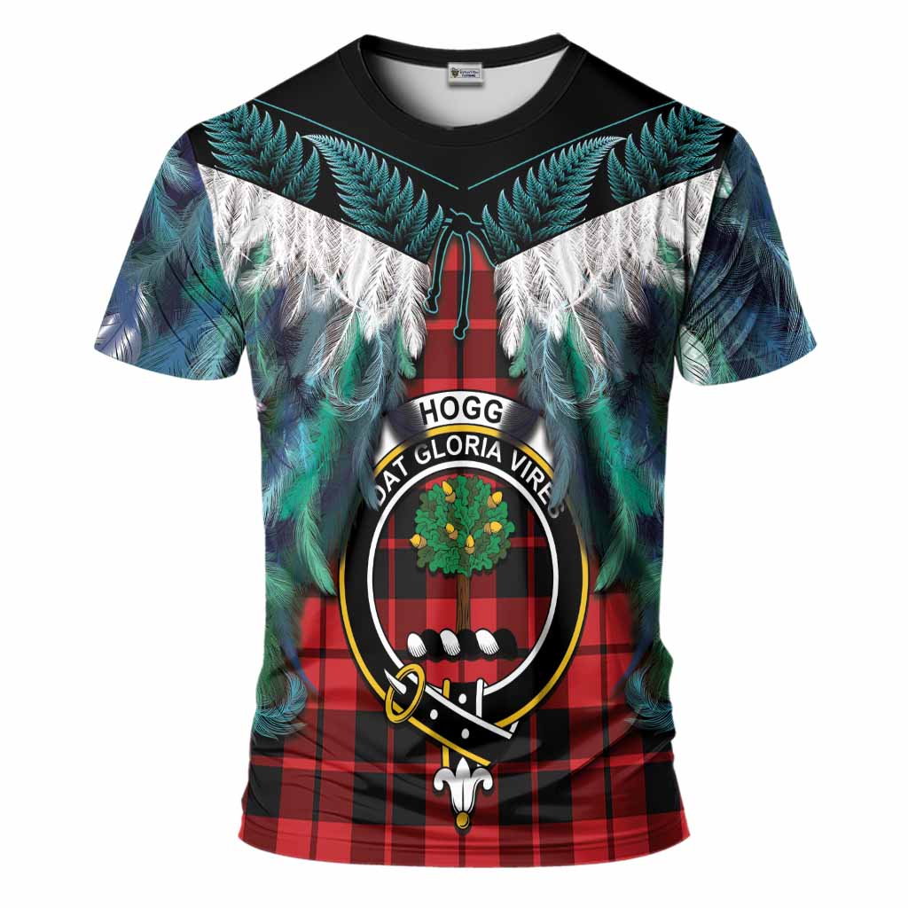 Hogg (Hog) Tartan Crest T-Shirt New Zealand Maori Korowai Cloak