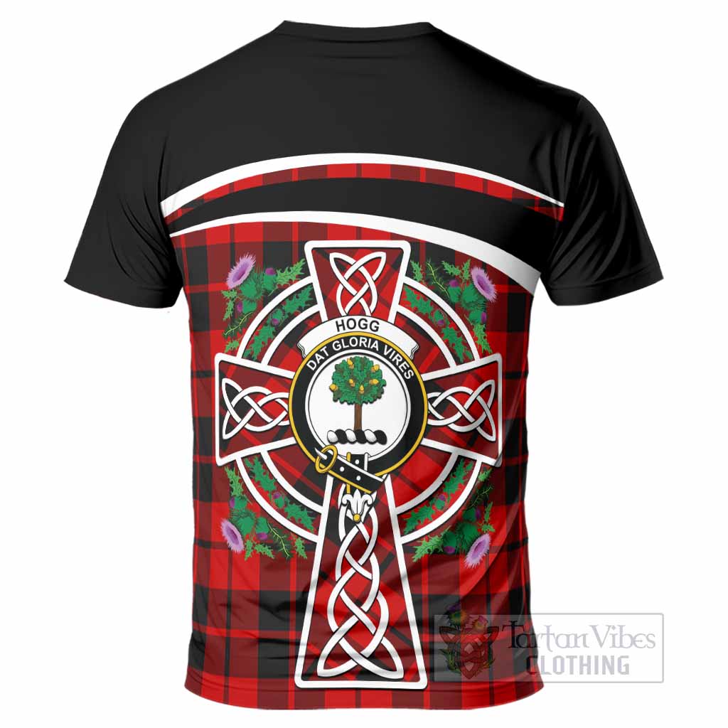 Hogg (Hog) Tartan Crest T-Shirt Scottish Thistle Celtic Cross Alba Gu Brath