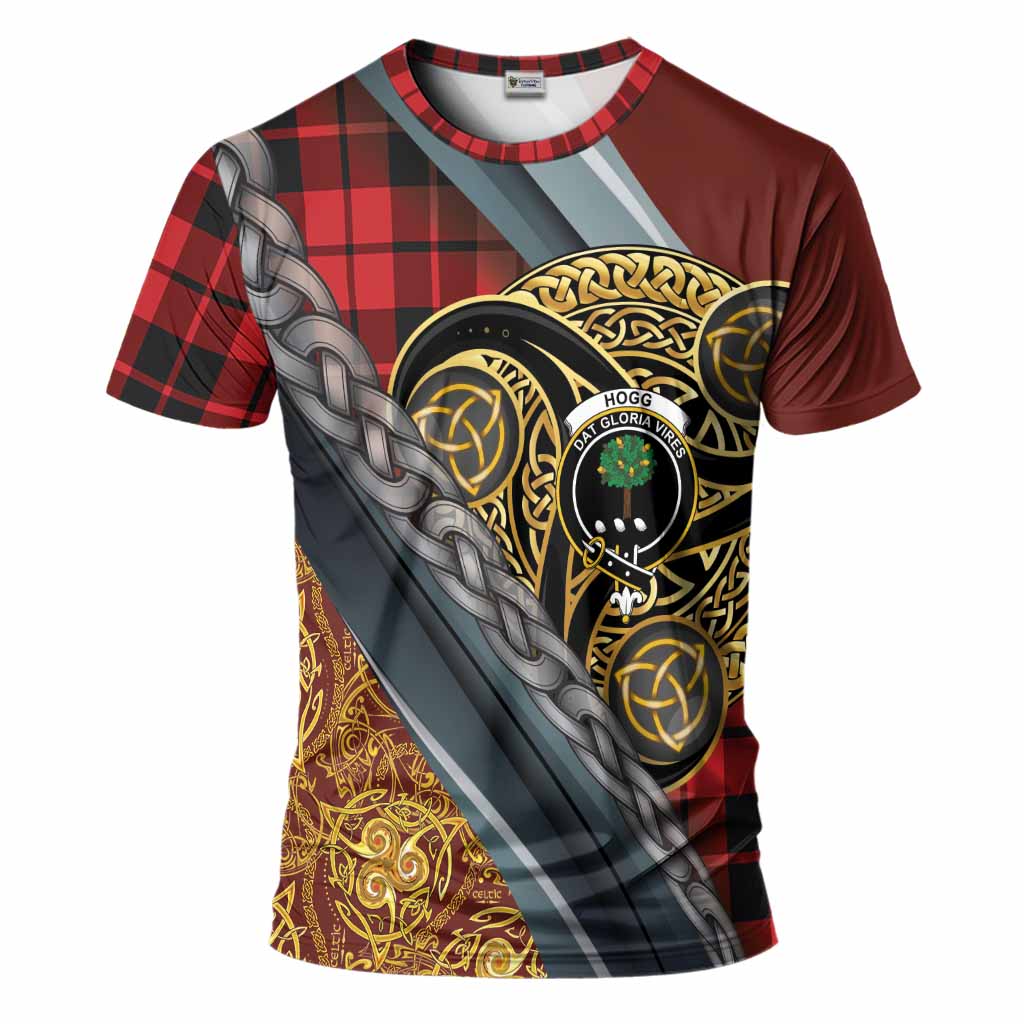 Hogg (Hog) Tartan Crest T-Shirt Scottish Triskele Celtic
