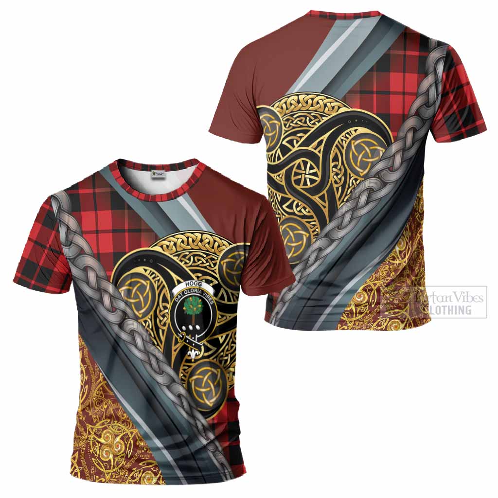 Hogg (Hog) Tartan Crest T-Shirt Scottish Triskele Celtic