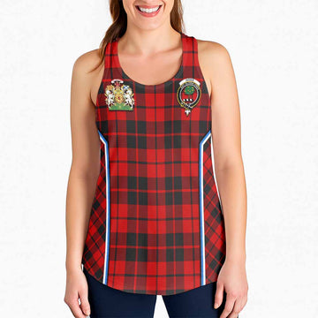 Hogg (Hog) Tartan Crest Women Racerback Tanks Scotland Coat of Arm Flag Style - Tartan Vibes Clothing