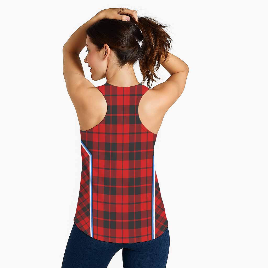 Hogg (Hog) Tartan Crest Women Racerback Tanks Scotland Coat of Arm Flag Style - Tartan Vibes Clothing