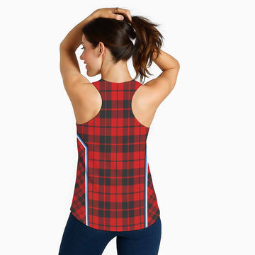 Hogg (Hog) Tartan Crest Women Racerback Tanks Scotland Coat of Arm Flag Style - Tartan Vibes Clothing