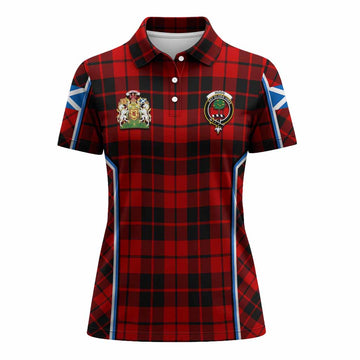 Hogg (Hog) Tartan Crest Women's Polo Shirt Scotland Coat of Arm Flag Style