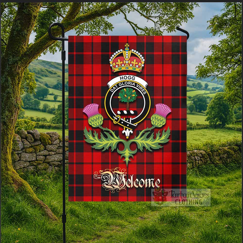 Hogg (Hog) Tartan Family Crest Garden Flag Royal Thistle Welcome Style - Tartan Vibes Clothing
