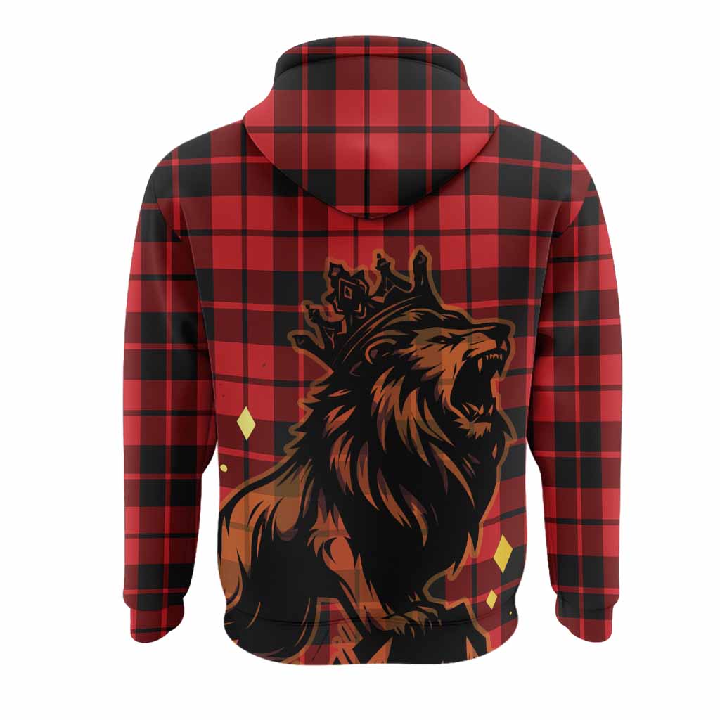 Hogg (Hog) Tartan Family Crest Hoodie Crowned Lion Roaring