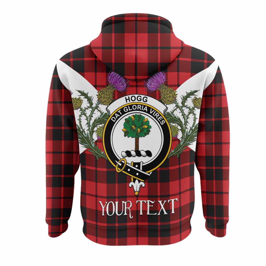 Hogg (Hog) Tartan Family Crest Hoodie Scottish Burns Night Thistle Floral