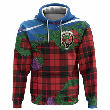 Hogg (Hog) Tartan Family Crest Hoodie Thistle in Minimalism