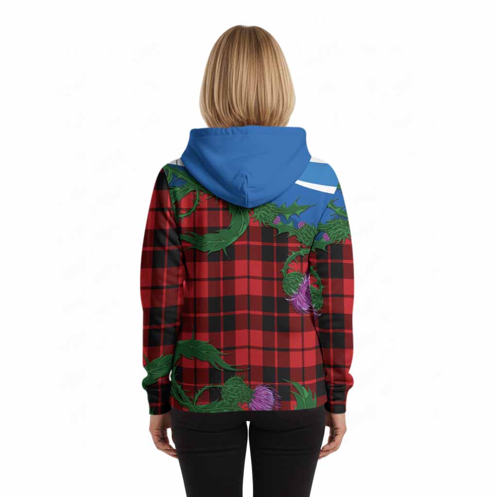 Hogg (Hog) Tartan Family Crest Hoodie Thistle in Minimalism