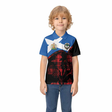 Hogg (Hog) Tartan Family Crest Kid Polo Shirt Scotland Thistle Floral Flag Style