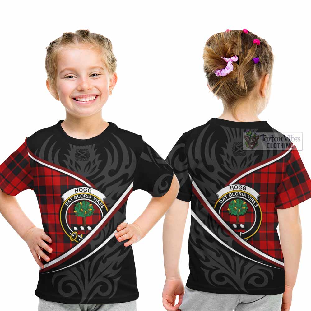 Hogg (Hog) Tartan Family Crest Kid T-shirt Celtic Scottish Thistle Floral - Tartan Vibes Clothing
