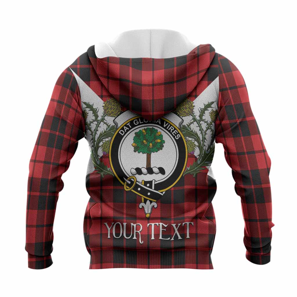 Hogg (Hog) Tartan Family Crest Knitted Hoodie Scottish Burns Night Thistle Floral
