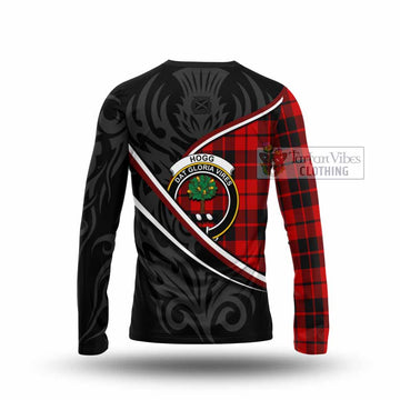 Hogg (Hog) Tartan Family Crest Long Sleeve T-Shirt Celtic Scottish Thistle Floral - Tartan Vibes Clothing