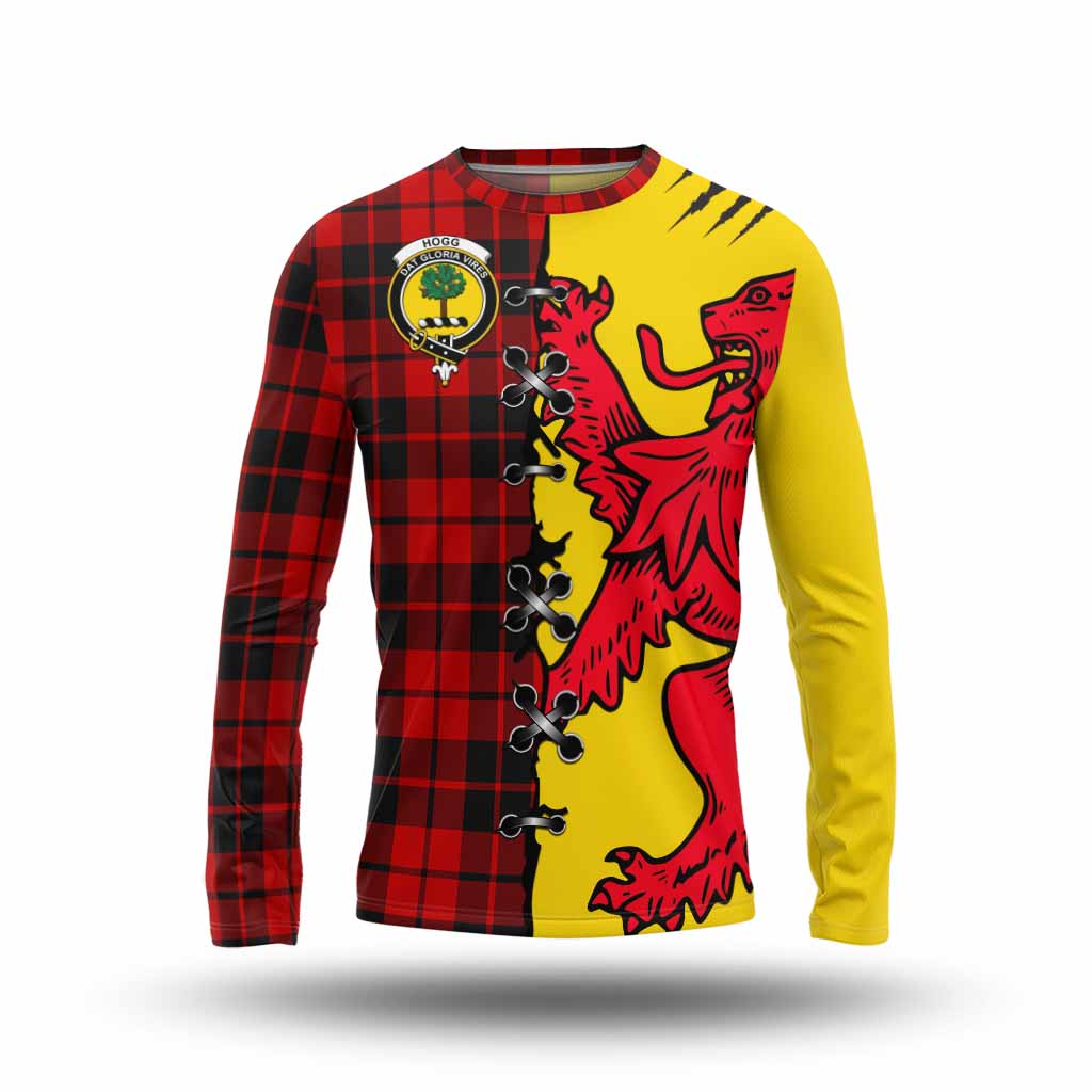 Hogg (Hog) Tartan Family Crest Long Sleeve T-Shirt Lion Rampant Honor - Tartan Vibes Clothing