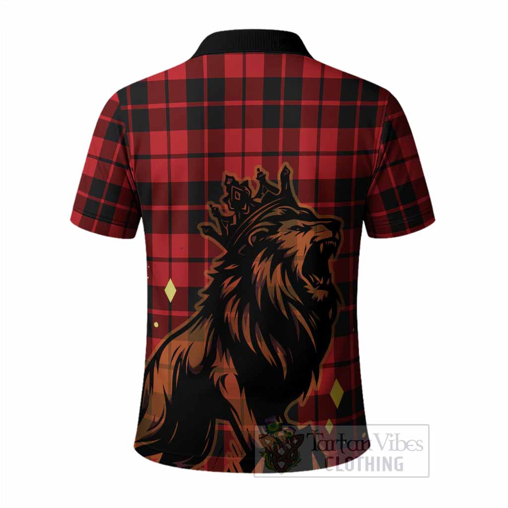 Hogg (Hog) Tartan Family Crest Polo Shirt Crowned Lion Roaring