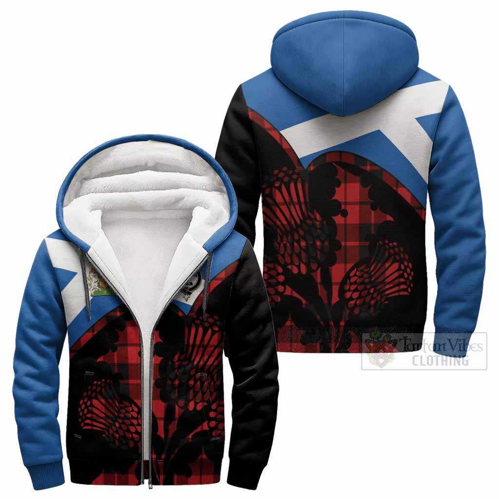 Hogg (Hog) Tartan Family Crest Sherpa Hoodie Scotland Thistle Floral Flag Style