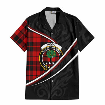 Hogg (Hog) Tartan Family Crest Hawaiian Shirt Celtic Scottish Thistle Floral