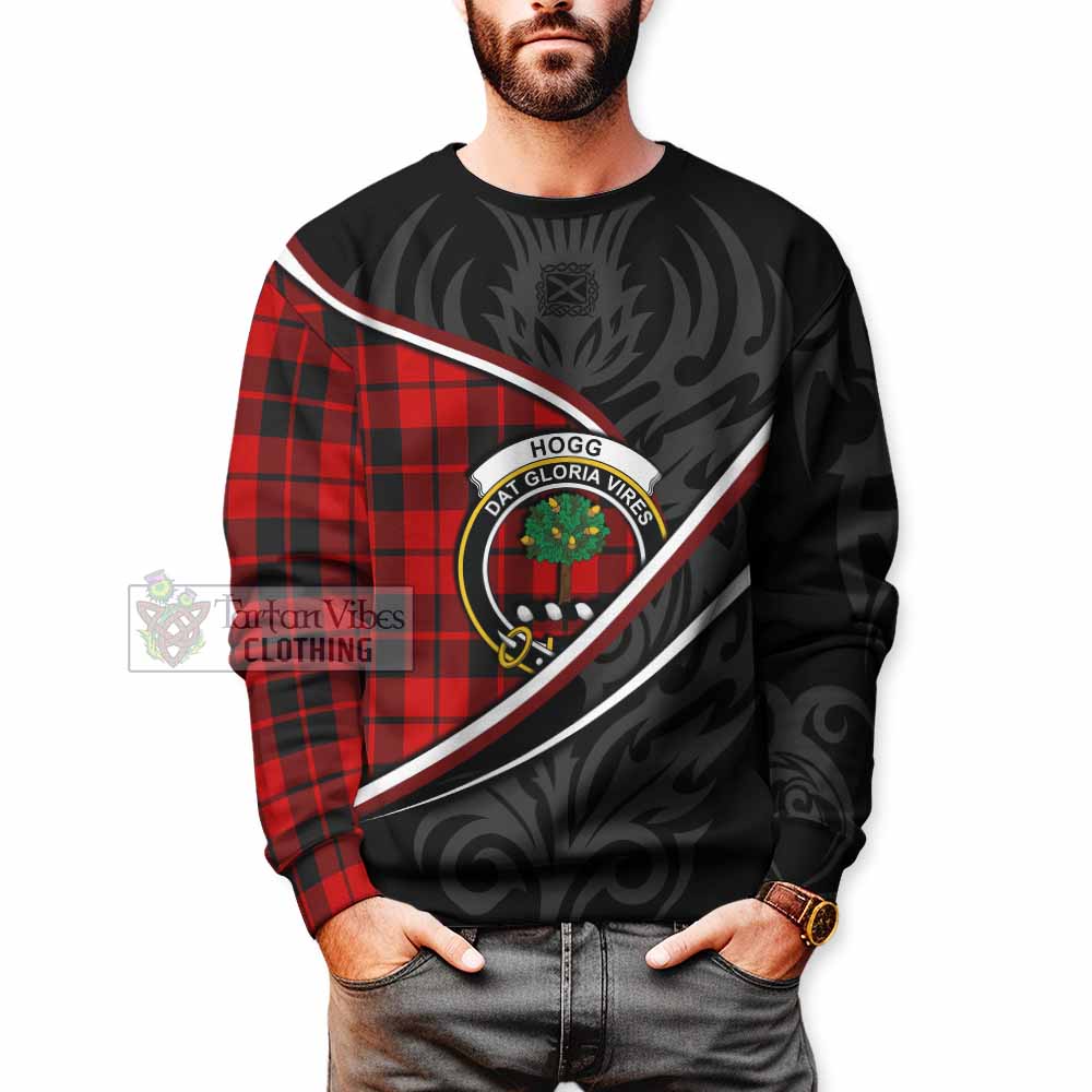 Hogg (Hog) Tartan Family Crest Sweatshirt Celtic Scottish Thistle Floral - Tartan Vibes Clothing