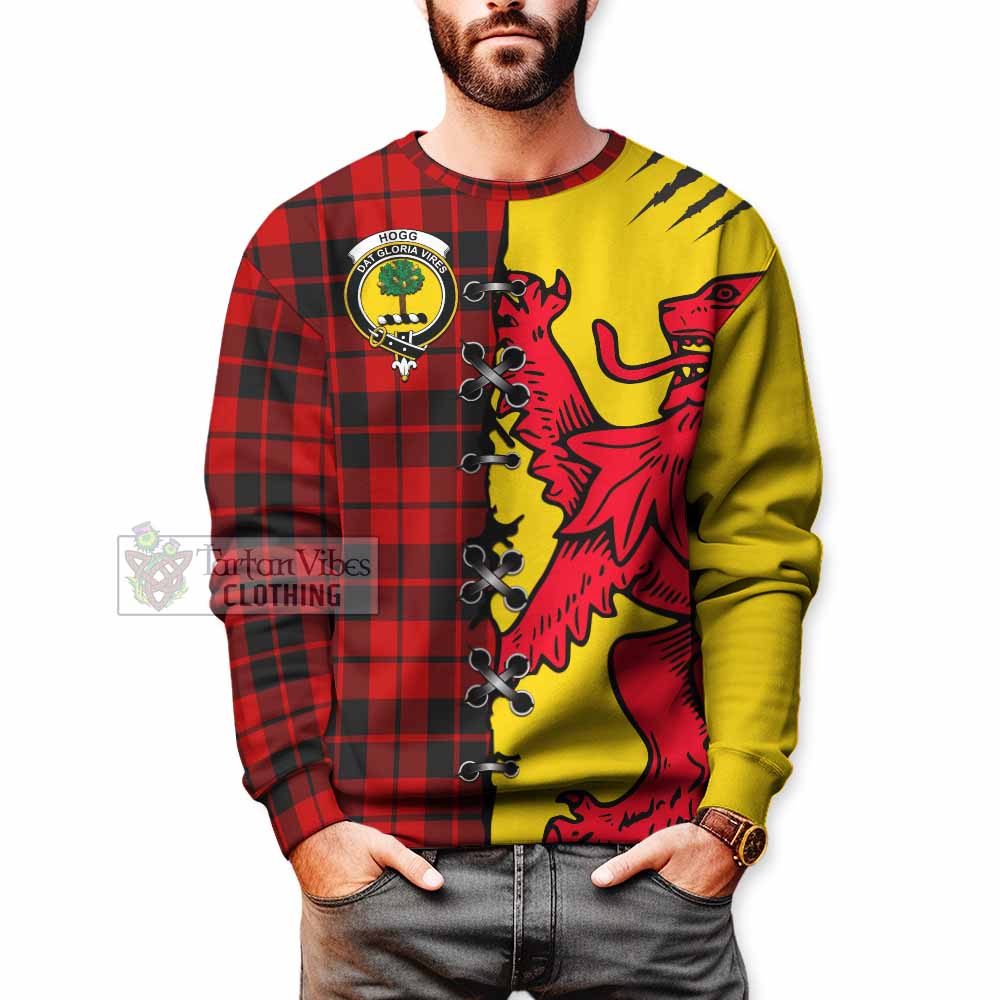 Hogg (Hog) Tartan Family Crest Sweatshirt Lion Rampant Honor - Tartan Vibes Clothing