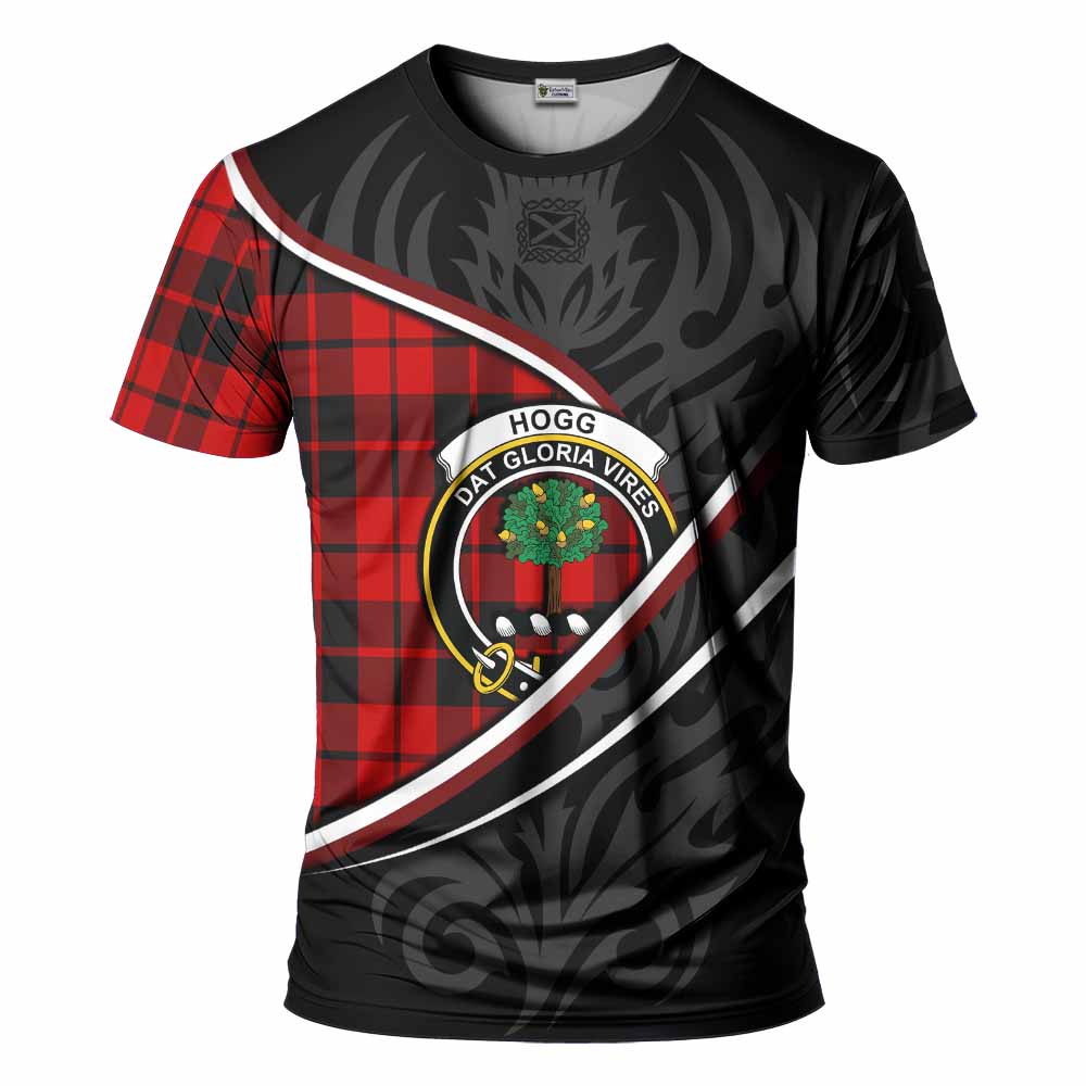 Hogg (Hog) Tartan Family Crest T-shirt Celtic Scottish Thistle Floral - Tartan Vibes Clothing