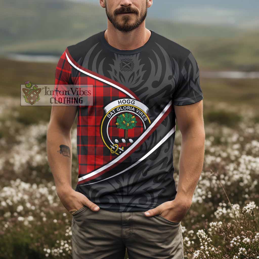 Hogg (Hog) Tartan Family Crest T-shirt Celtic Scottish Thistle Floral - Tartan Vibes Clothing