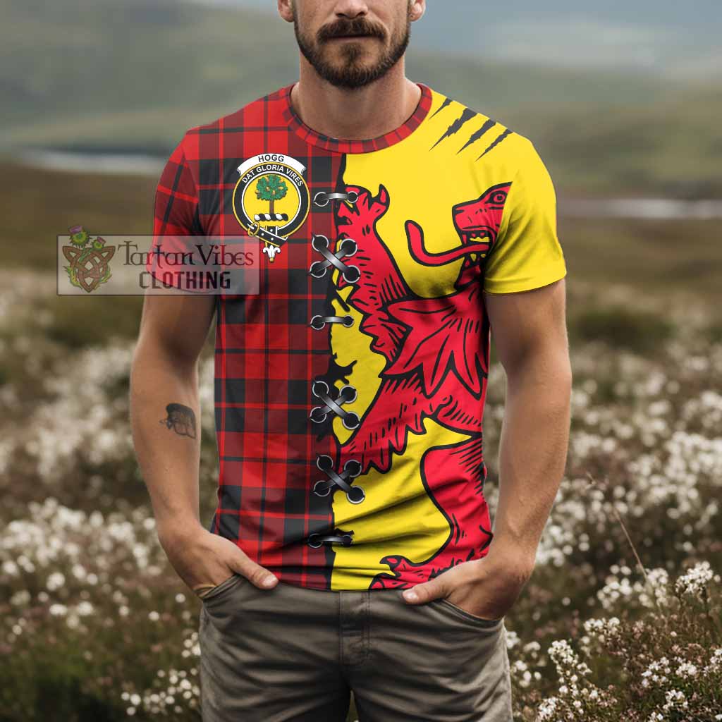 Hogg (Hog) Tartan Family Crest T-shirt Lion Rampant Honor - Tartan Vibes Clothing