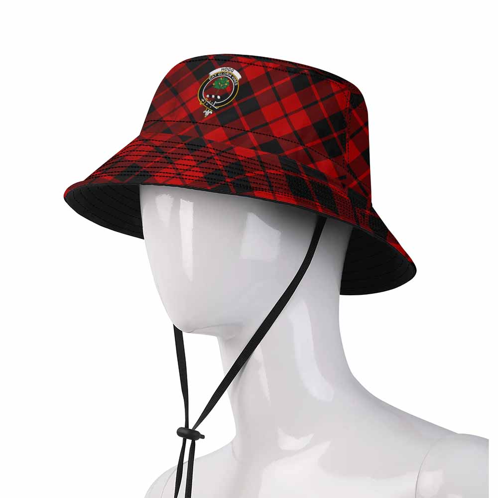 Hogg (Hog) Tartan Fishing Hat with Family Crest