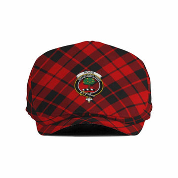 Hogg (Hog) Tartan Flat Cap, Jeff Cap Cross Style with Family Crest