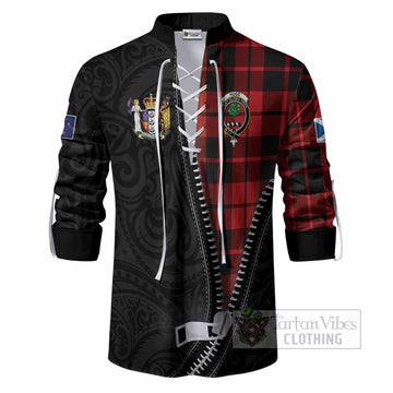 Hogg (Hog) Tartan Ghillie Shirt New Zealand Pattern Unique Zipper Stylized