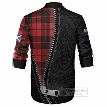 Hogg (Hog) Tartan Ghillie Shirt New Zealand Pattern Unique Zipper Stylized