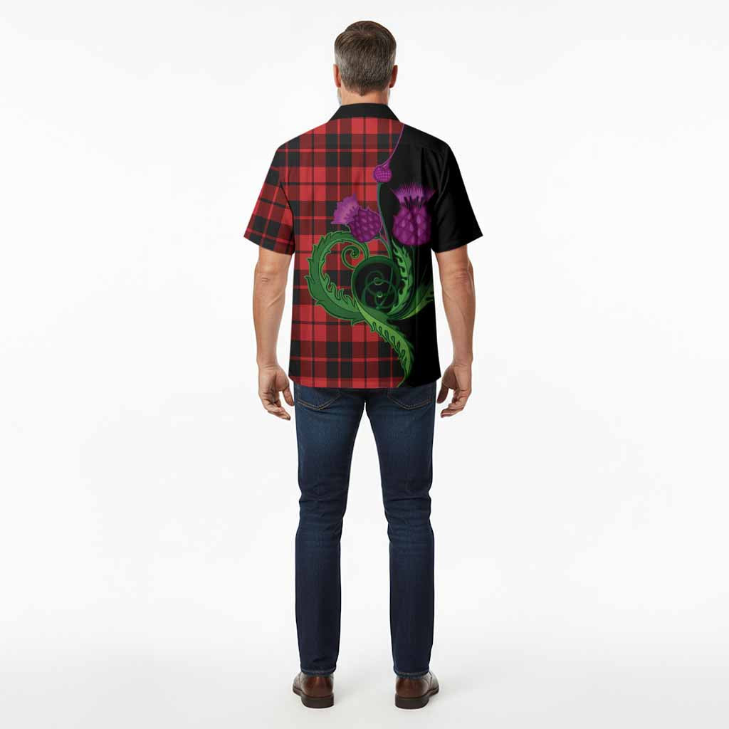 Hogg (Hog) Tartan Hawaiian Shirt Traditional Scottish Thistle